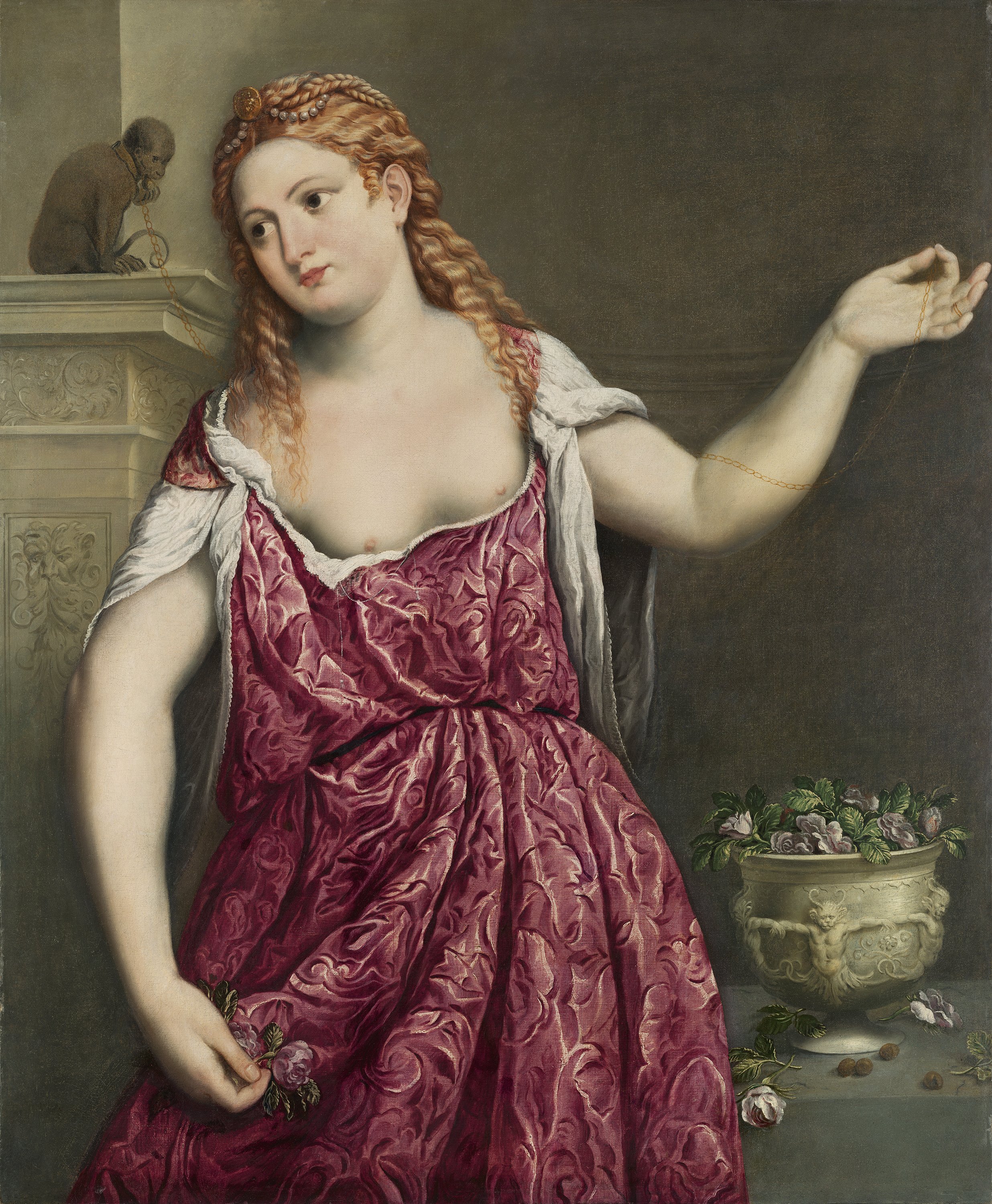 Portrait of a Young Woman - Bordone, Paris. Museo Nacional Thyssen